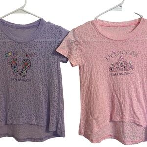 Set of 2 Turks and Caicos hi-lo pink and purple princess and  flip flop …